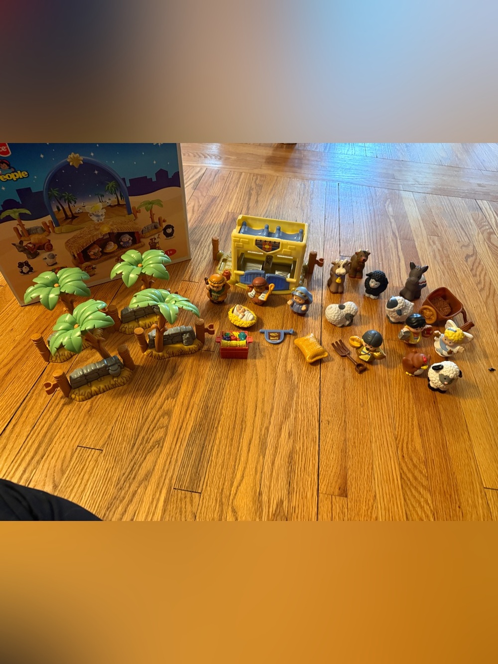 25 pieces /parts from fisher price Little People Christmas sets
